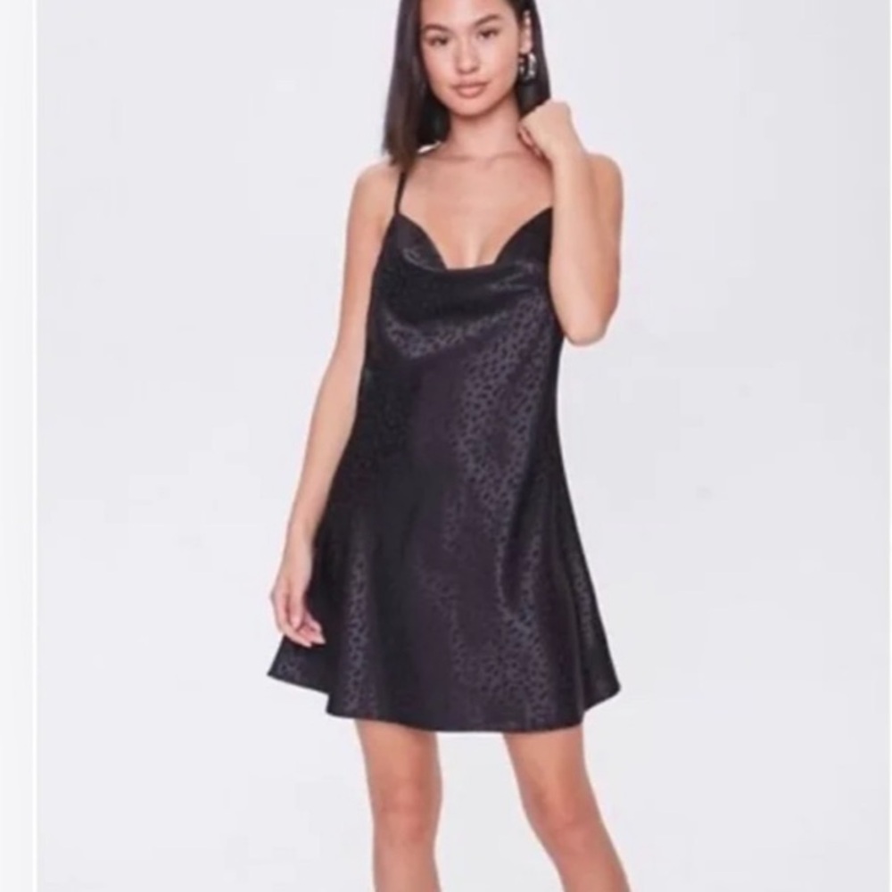 Forever 21 spaghetti strap leopard dress